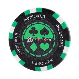 Versa Games Pro Poker Chips in 13.5 Gram Weight - Pack of 50 (Choose Colors) (Green)