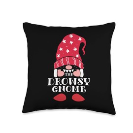 Christmas Drowsy Gnomes Wear The Drowsy Christmas Gnome Throw Pillow, 16x16, Multicolor