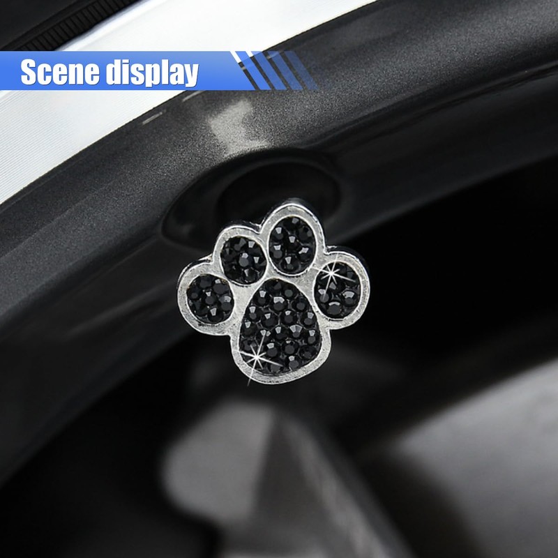 4PCS Bing Car Tire Valve Stem Caps, Dustproof Tire Air