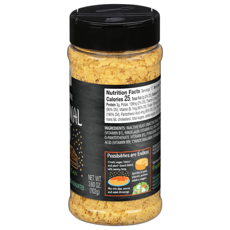 Frontier Co-op Premium Nutritional Yeast Flakes, 3.6 oz. - Vegan,
