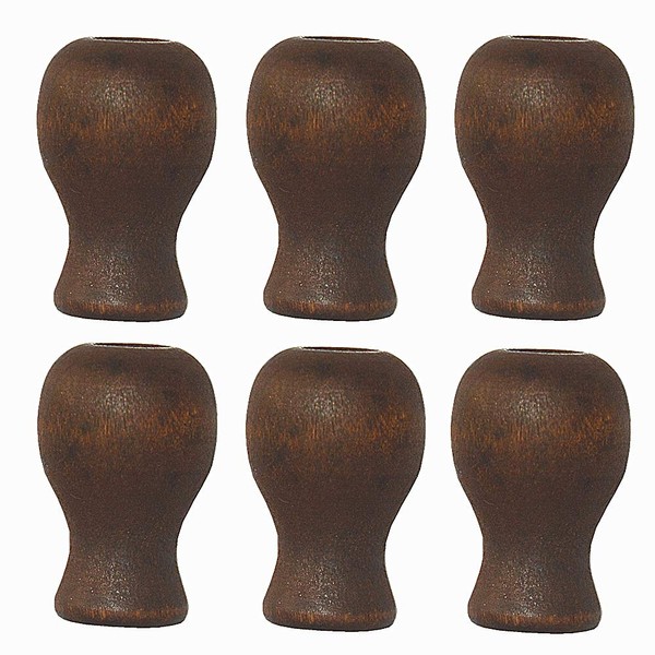 cuteLEC Blind Tassels 6Pack Real Wood Cord Drop in Cherry