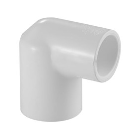 Lesso America 406 Series PVC Pipe Fitting - 90°Reducing Elbow - Schedule 40 (White) - 1×1/2" (SOC x SOC) / High-Flow Capacity/Plumbing (406-130) (1 Pack)