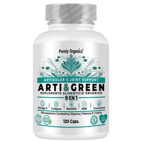 Purely Organics ArtiGreen Soporte Articular con Glucosamina, Condroitina, MSM y