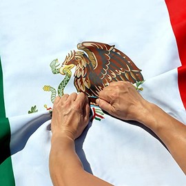 Anley Rip-Proof Double Sided 3-Ply Mexico Flag 3x5 Foot - Vivid Color, Canvas Header and Wrinkle Resistant - The Strongest, Longest Lasting Mexican MX National Flags 3 X 5 Ft