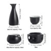 WINIAER Ceramic Sake Set with Warmer Pot, Traditional Pottery Hot