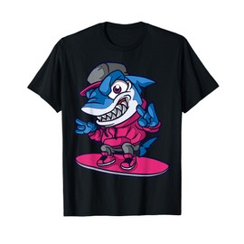 Cartoon Shark Character Fun Illustration For Kids T-Shirt