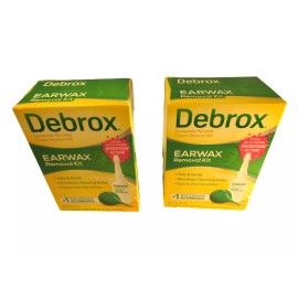 2 NEW BOXES Debrox Earwax Removal Kit, Includes Drops and Ear Syringe Bulb 12/25