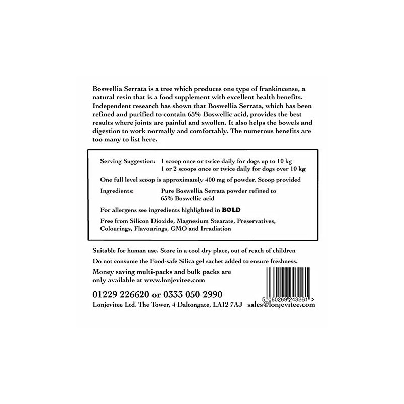 Lonjevitee Boswellia for Dogs 30 g Loose Powder
