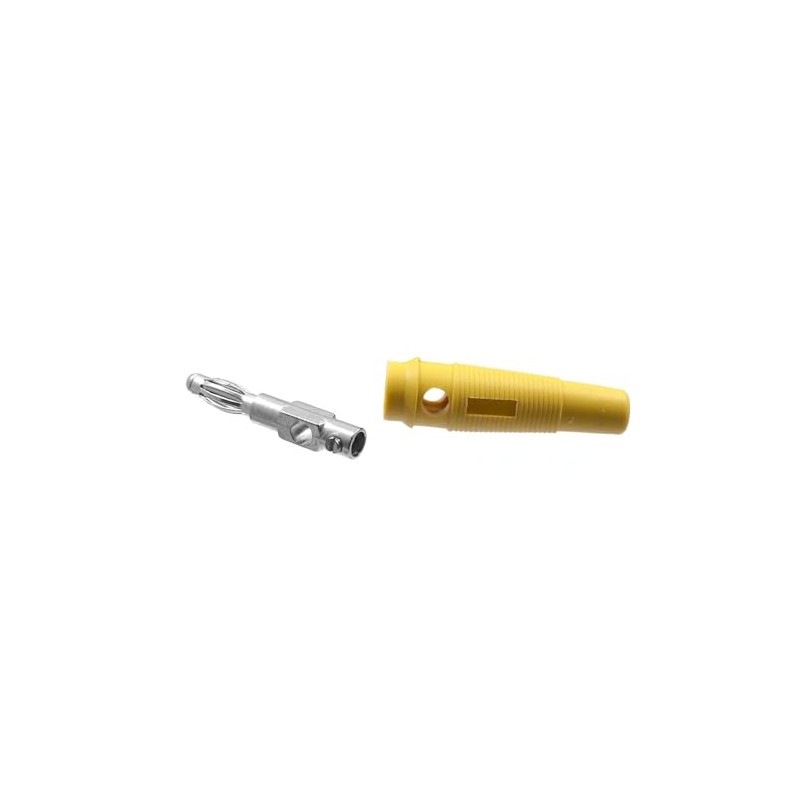 WITTKOWARE 4 mm Banana Plug with Non-Slip Grip Sleeve, Screw/Solder