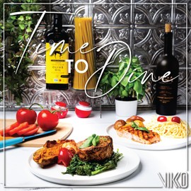 Vikko Salad Plate, Set of 4 White Plates, Bone China, Stackable 10 Inch Dinner Plates, Dishwasher Safe