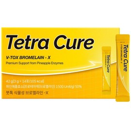 Tetracure Brush Talk Vegetable Bromelain-X, 1 box, 42g / 테트라큐어 붓톡 식물성 브로멜라인-X, 1박스, 42g