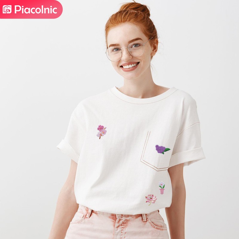 25 Pcs Flowers Mushroom Iron On Embroidered Patches, Applique Patches