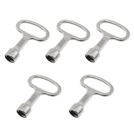 RLECS 5pcs Triangle Cabinet Spanner Key Locks for Drawer, Switch Cabinet, Electric Cabinet, Control Cabinet, etc., Silver Tone