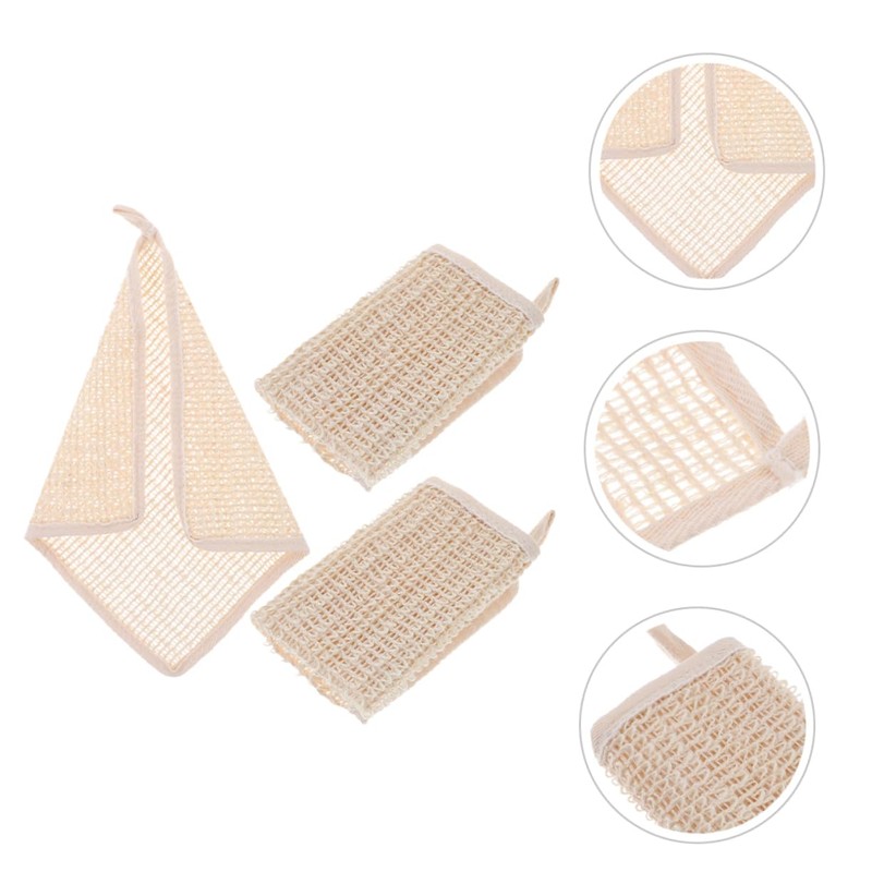 IWOWHERO 3pcs Washcloths Multi Functional Hand Towels for Bathing Face