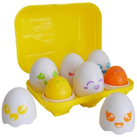 TOMY Toomies Hide & Squeak Eggs Toddler Toys - Matching and Sorting Games - Toddler Sensory Toys for Hand Eye Coordination and Color Recognition - Ages 6 Months and Up