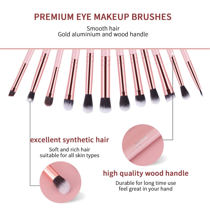 MSQ Eye Makeup Brushes Set with Soft Synthetic Hairs &