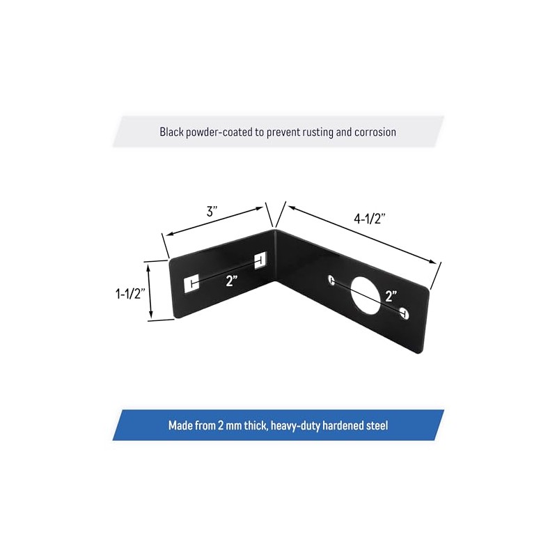Trailer Light Mounting L Shaped Bracket, Heavy Duty, 4.5 x