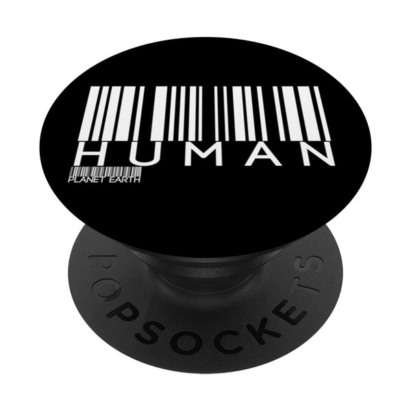 Human Earth Bar Code Alien UFO Space Planet Theory PopSockets