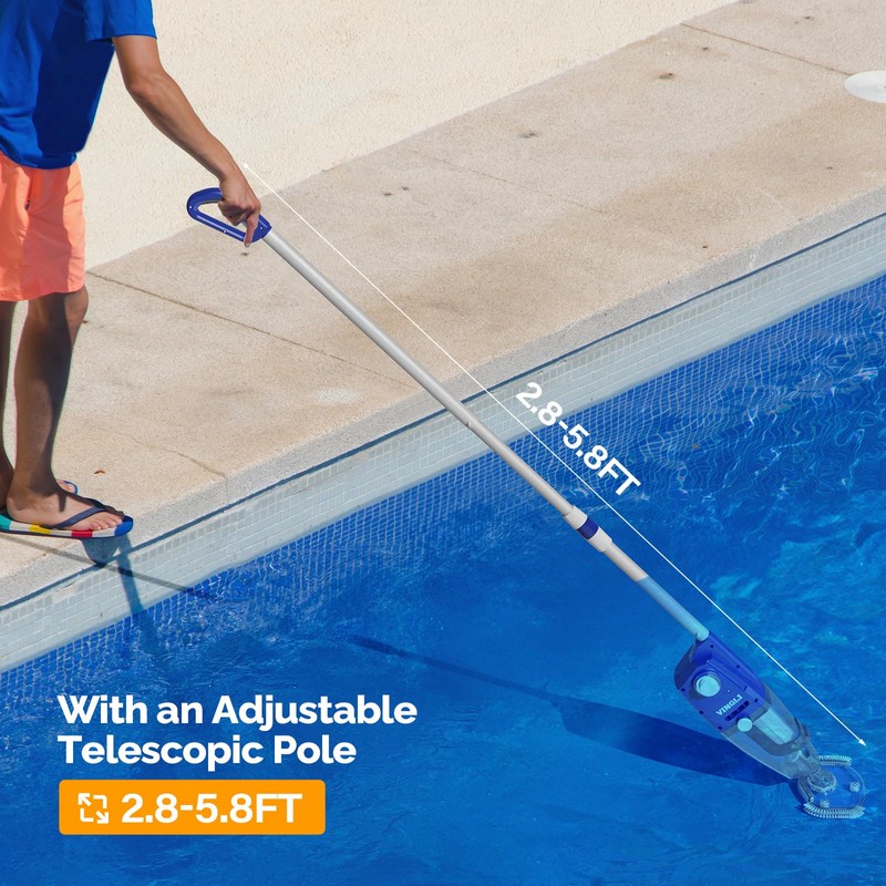 VINGLI Handheld Pool Vacuum,Swimming Pool Cleaner with Rechargeable Cordless Ideal