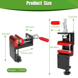 Poiyham Golf Grip Kit for Regripping, 2-in-1 Drilling-Free Club Grip Removal Tool, 360° Swivel Portable Table Vise, Golf Club Regripping Pro Kit, Aluminum Alloy Golf Shaft Vice Clamp