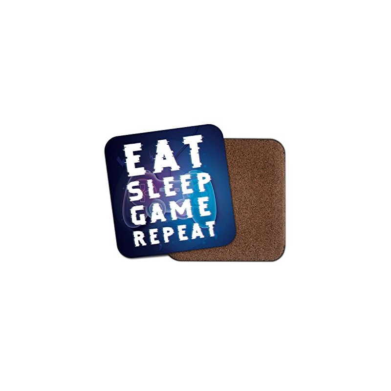 Square Single Coaster - Eat Sleep Game Repeat Gamer Gaming