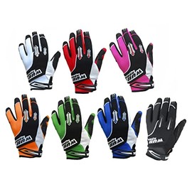 WULFSPORT STRATOS MOTORBIKE ADULT & KIDS MX GLOVES Motocross Dirt Bike Trials Enduro Quad Kart Dirt Bike ATV BMX Adult & Kids Gloves (Black, L)