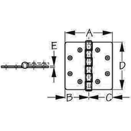 Sea-Dog Line Butt Hinge W/bearings 3 205243