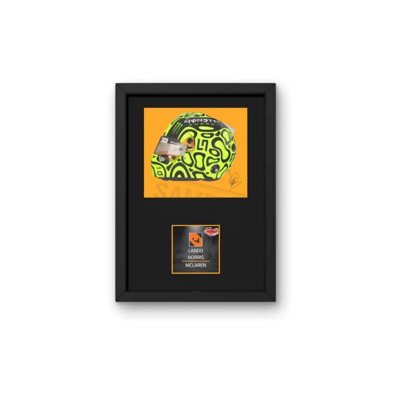 Lando Norris (Bold) Framed Display Gift with Reproduced Digital Signature