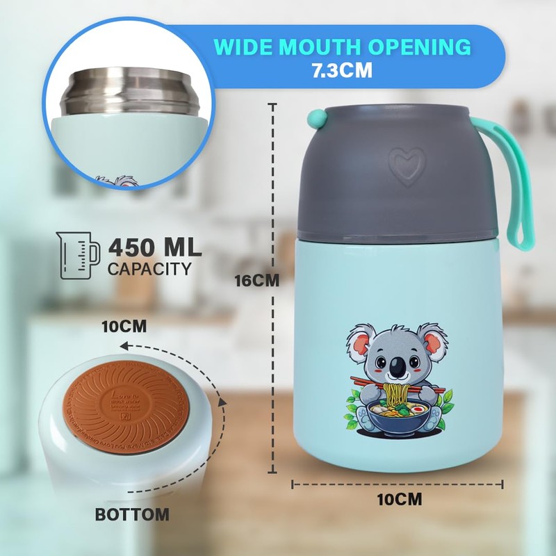 Dingiz 450ml Stainless Steel Insulated Food Jar – Double Wall