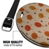 Autumn Fall Trees Pattern Round Leather Luggage Card Suitcase Carry-On