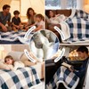 PU MEI Sherpa Fleece Throw Blanket 60" x 80" Reversible