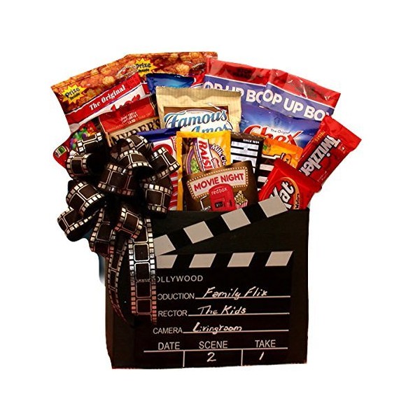Movie Time! Gourmet Snack Gift Basket with Red Box Movie Rentals