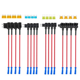 FXC 16 Pack 12V Car Add-a-Circuit Fuse Tap Standard Mini Micro2 Low Profile Taps 4 Types ATO ATC ATM APM Holder for Car Truck Boat