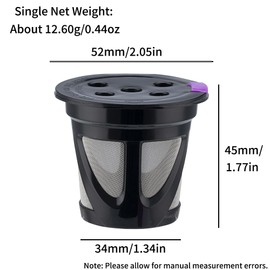 Wiederverwendbare K-Cup-Kaffeefilter aus Edelstahl, kompatibel mit K Supreme K Slim K-Brew Chill Kaffeemaschinen (4 Stück)