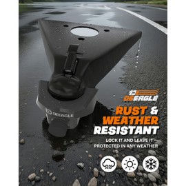 DEEAGLE Heavy Duty Trailer Coupler Lock, RV Trailer Locks Fits 2-5/16” Couplers, Anti-Theft Ball Hitch Lock, Black