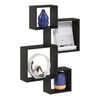 Furinno Rossi Interweave Wall Mount Floating Cube Shelf, Set of