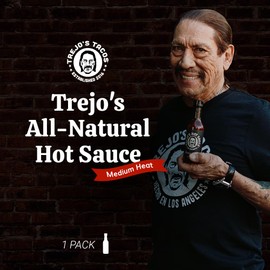 Trejo's Tacos All-Natural Hot Sauce, (5 oz. Bottles) Medium Heat Made From a Blend of Peppers, Zero Calories, Non-GMO Original 1-Pack