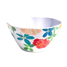 Abode Homewares by TarHong Audrey Floral Melamine Cereal Bowl, 6", 24 Oz., Indoor/Outdoor Set of 6