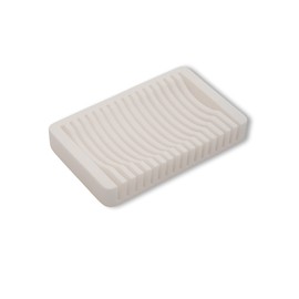 Minimalist Self‑Draining Soap Dish Tray (Matte White)