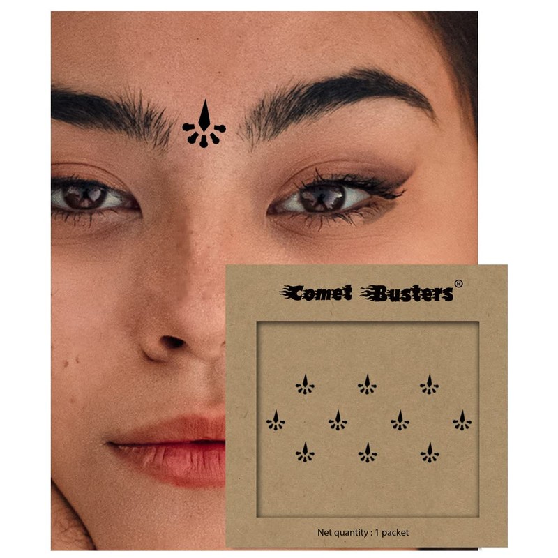 Comet Busters Designer Black Bindi