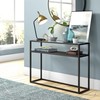 Nellie 42'' Wide Rectangular Console Table with Metal Mesh Shelf