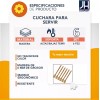 J.H. Company Set 6 Pcs Cuchara Madera Utensilio Cocina Mango