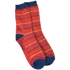 Purple Possum® Mens Red Socks Fun Striped Blue Stripes Gents Stripy Novelty Bamboo Cotton Blend UK Shoe Size 7-11 Gift Idea