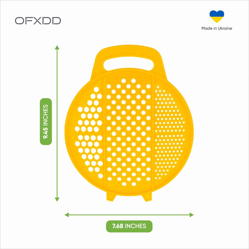 OFXDD Shredder Kitchen - Plastic Grater with Handle - Round