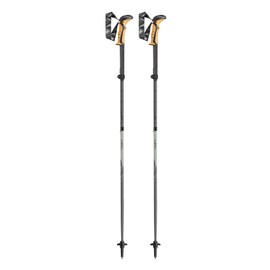 LEKI Khumbu FX TA Aluminum Compact Collapsible Adjustable Lightweight Walking Poles for Trekking & Hiking - Light Anthracite-Envy Green-Black - 110-120 cm