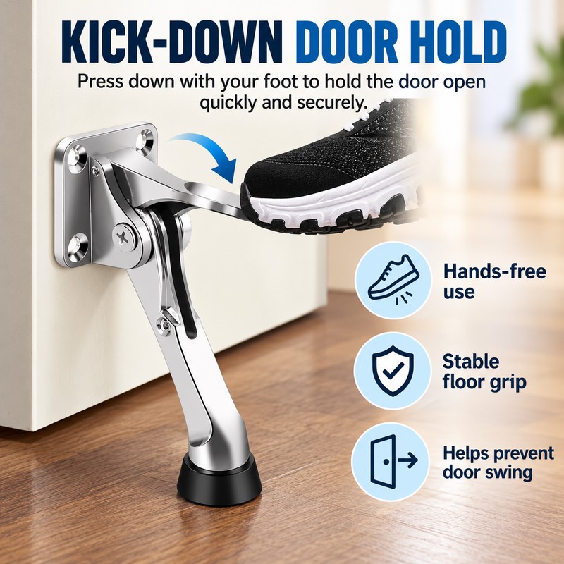 Kick Down Door Stopper for Home and Office – Metal