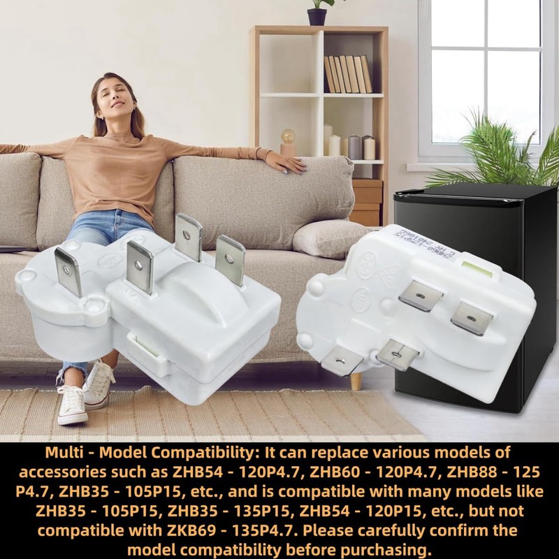 2 - Pack 4 - Pin Refrigerator Compressor PTC Starter