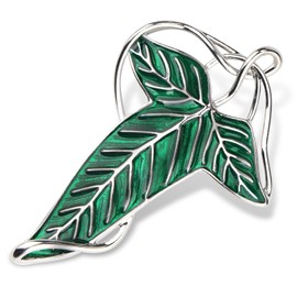 EKZ Elegance Elven Green Tree Leaf Enamel Pin,Cloak Clasp Brooches Elven Keepsake Pin for Luck and Mystery – Perfect for Christmas Festive Attire and Cosplay Jewelry