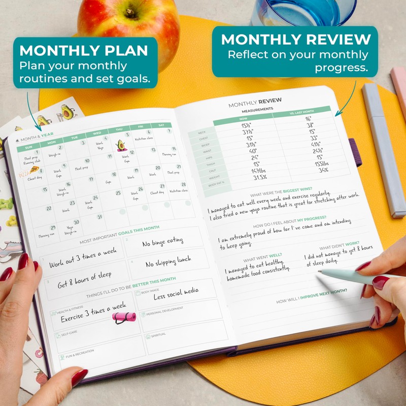 CF Fitness- und Lebensmittel-Tagebuch, Premium, A5, 14 x 21 cm,