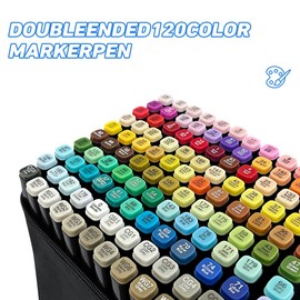 Zmcik 120 Colors Alcohol Markers Art Markers for Kids and Adult Drawing Marker Dual Tip Coloring Painting Perfect for Boys Girls Students Gift